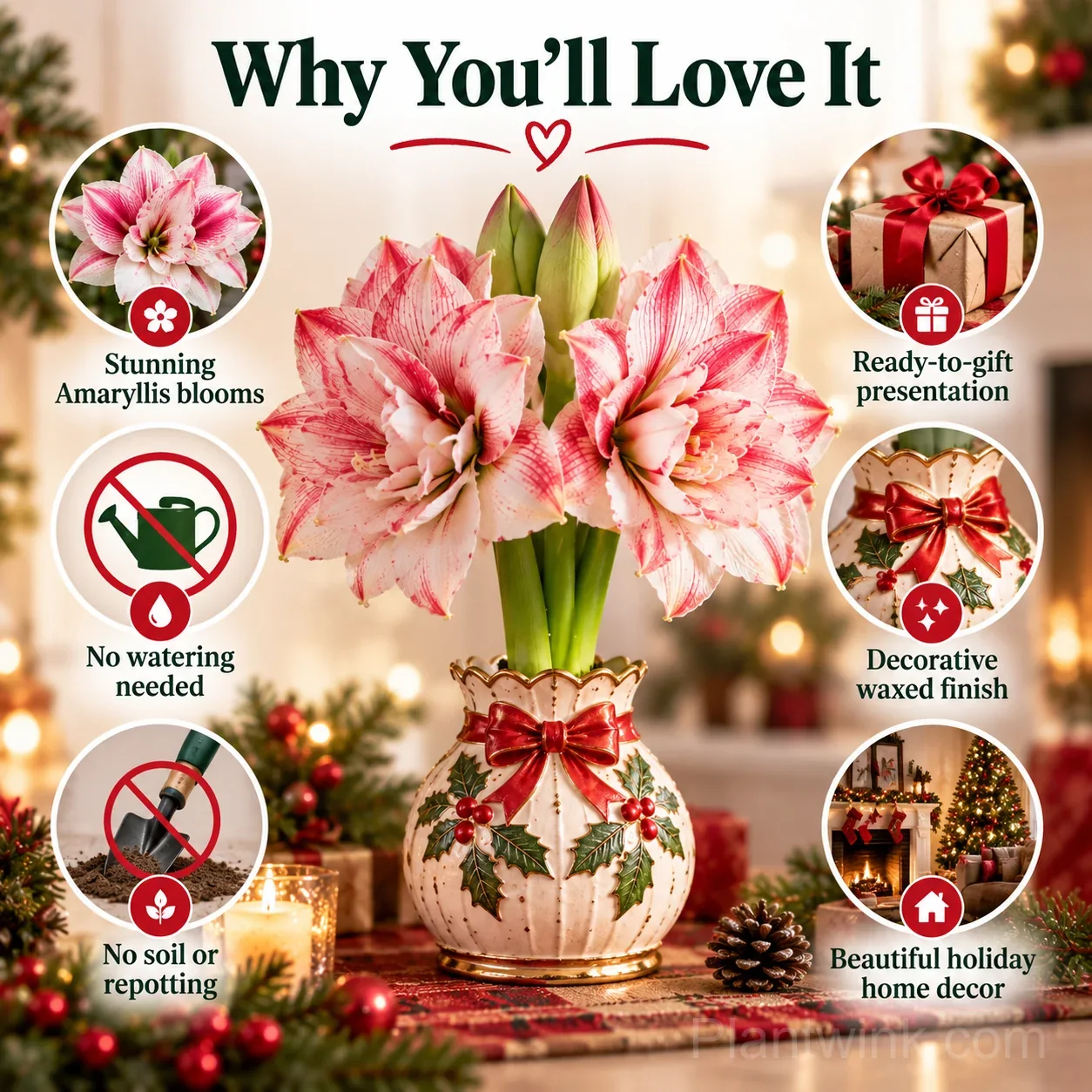 Holiday Waxed Amaryllis Bulbs – No Soil, No Water, Just Watch Them Bloom 🎄🌺 detail