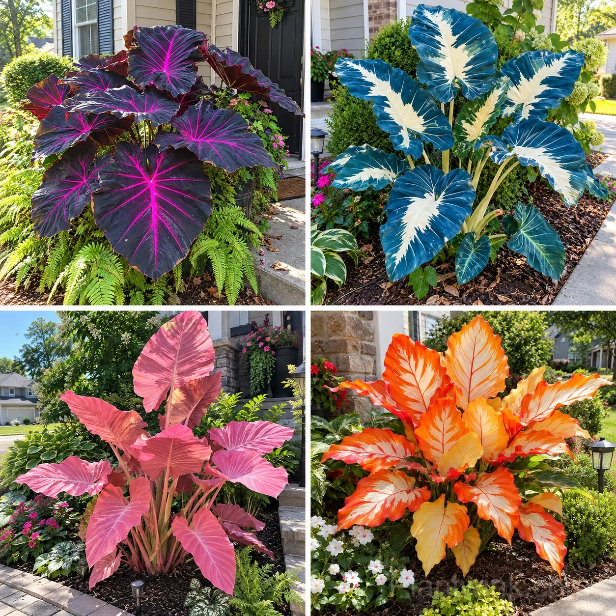 9 Rare Caladium Bulbs – Stunning Colorful Varieties detail