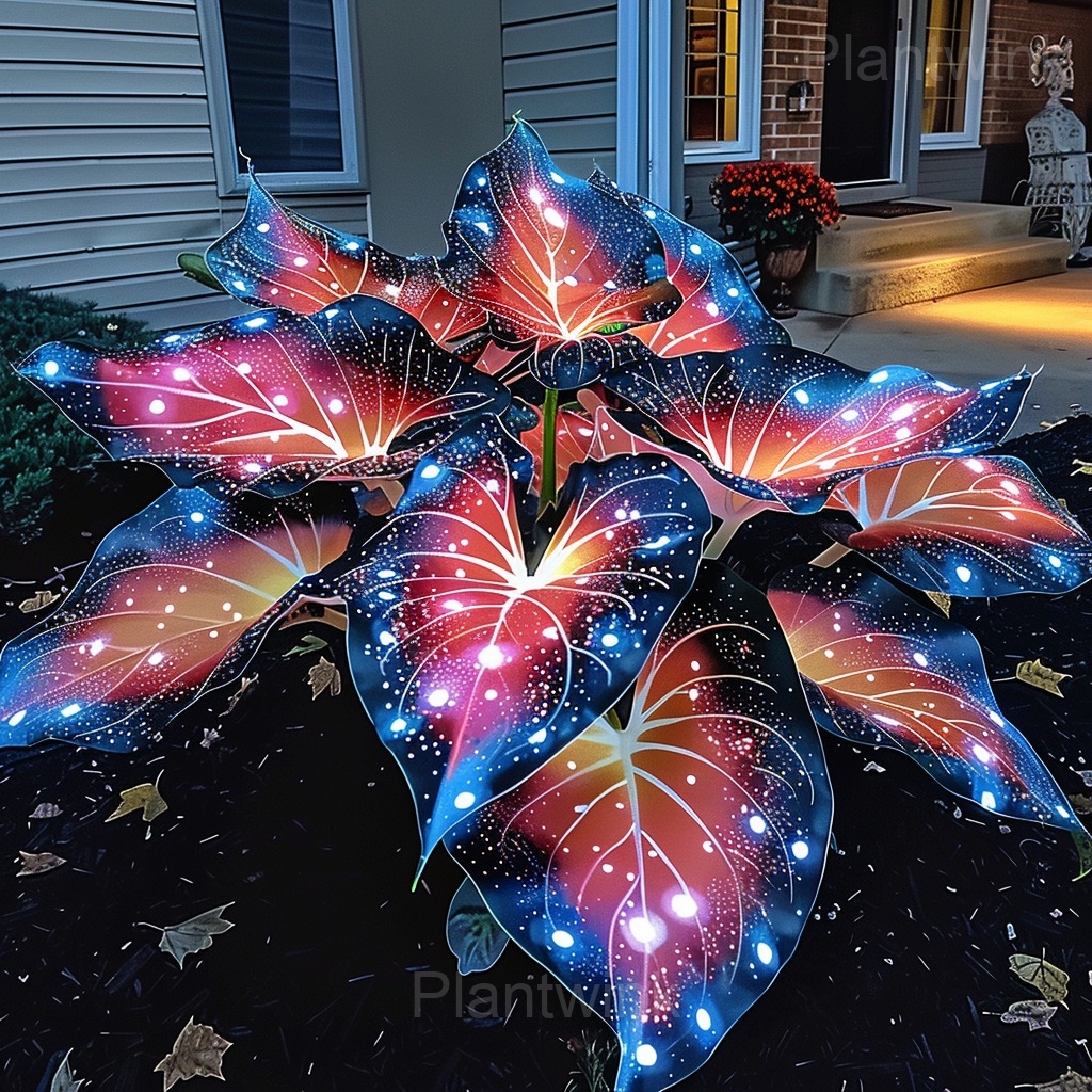 Starry Sky Colored Leaf Caladium Seeds - View 3
